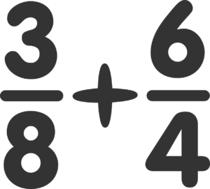 addition, fractions, numerator, denominator, plus, equation, incomplete, mathematics, sign, symbol, fractions, fractions, fractions, fractions, fractions