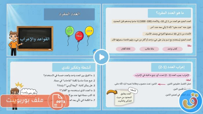 العدد المفرد: بوربوينت العدد المفرد