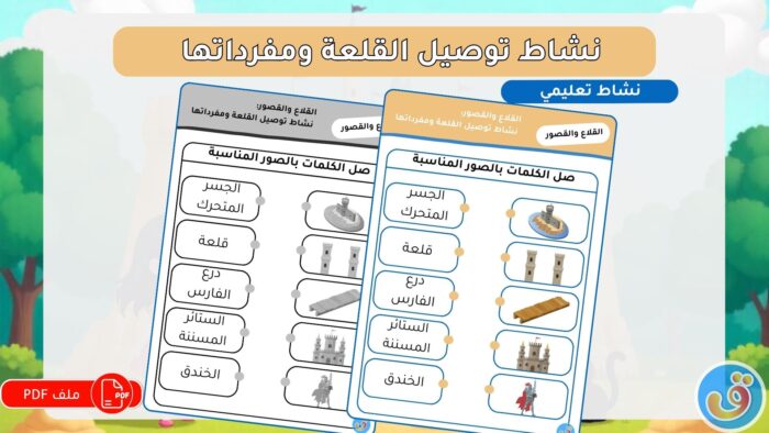القلاع والقصور: نشاط توصيل القلعة ومفرداتها