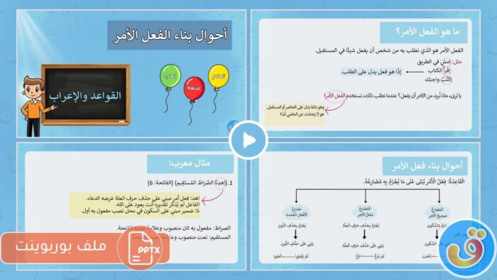 أحوال بناء الفعل الأمر: بوربوينت أحوال بناء الفعل الأمر