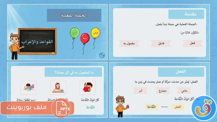 الجملة الفعلية: بوربوينت الجملة الفعلية