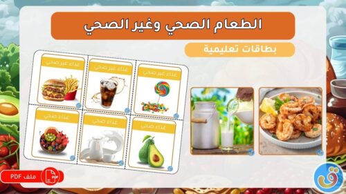 الطعام-بطاقات-تعليمية---الطعام-الصحي-وغير-الصحي-thumbnail