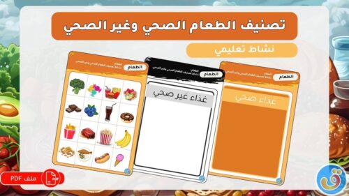 الطعام-نشاط-تصنيف-الطعام-الصحي-وغير-الصحي-thumbnail