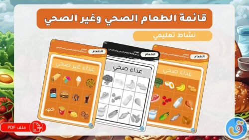 الطعام-نشاط-قائمة-الطعام-الصحي-وغير-الصحي-thumbnail