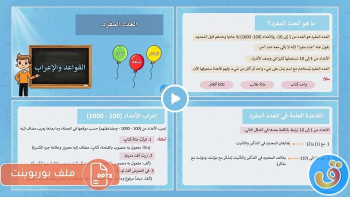 العدد المفرد: بوربوينت العدد المفرد