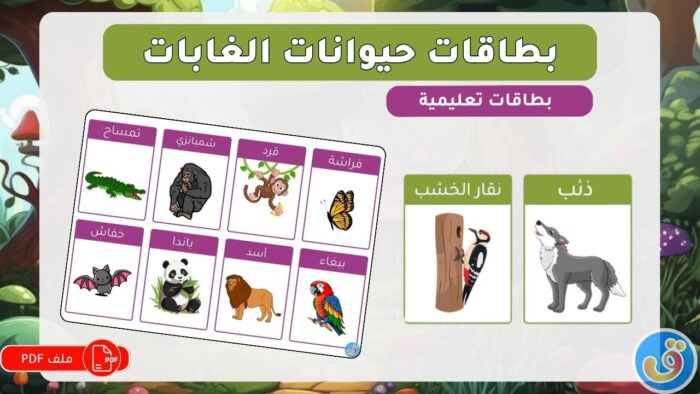 الغابات: بطاقات حيوانات الغابات