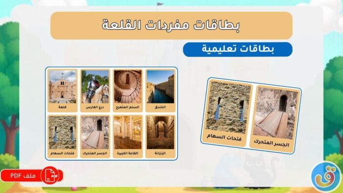 القلاع والقصور: بطاقات مفردات القلعة