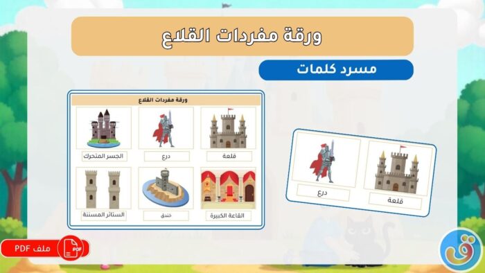 القلاع والقصور: ورقة مفردات القلاع