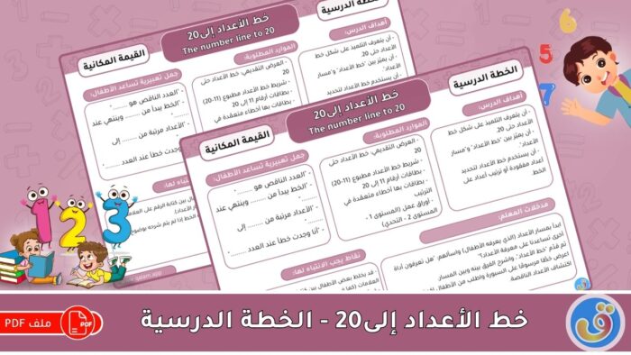 القيمة المكانية: خط الأعداد إلى 20 - الخطة الدرسية