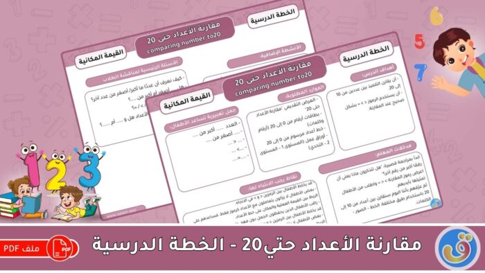 القيمة المكانية: مقارنة الأعداد حتى 20 - الخطة الدراسية