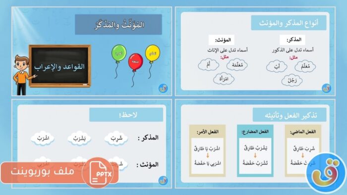 المؤنث والمذكر: بوربوينت ماذا تعرف عن المؤنث والمذكر؟