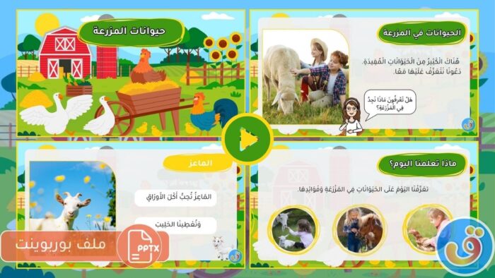في المزرعة: بوربوينت عن حيوانات المزرعة