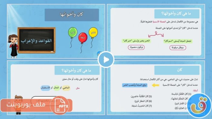 كان وأخواتها: بوربوينت كان وأخواتها