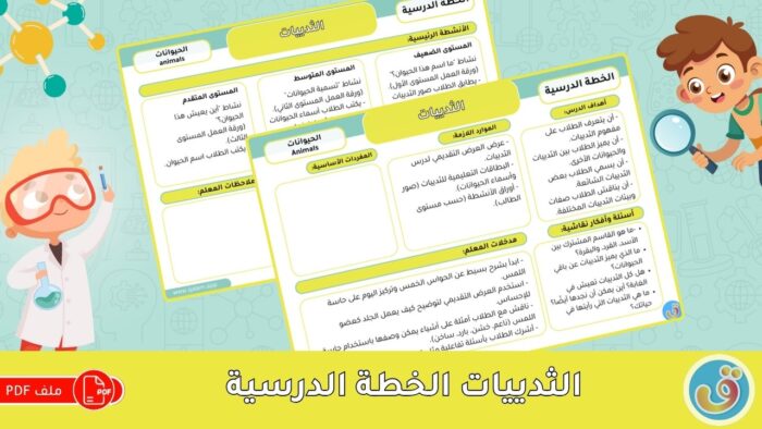 التعرف على الحيوانات: الثدييات - الخطة الدرسية