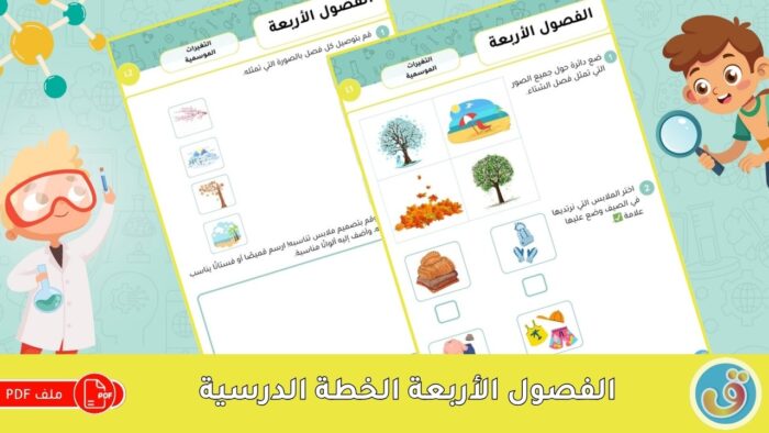 التغيرات الموسمية: وصف الفصول - أوراق عمل الفصول الأربعة