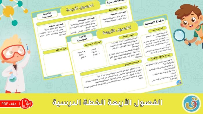 التغيرات الموسمية: وصف الفصول - الخطة الدرسية