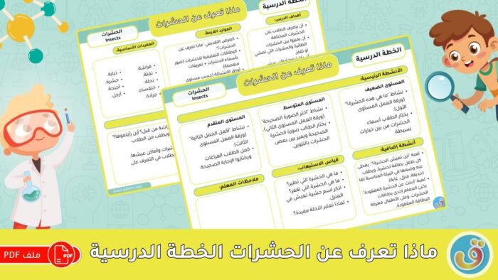 الحشرات: ماذا تعرف عن الحشرات - الخطة الدرسية