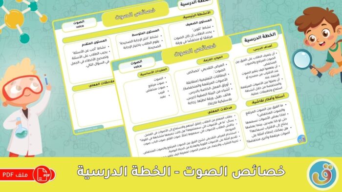 الصوت: خصائص الصوت - الخطة الدرسية
