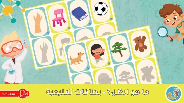 الضوء والظلام: ما هو الظل؟ - بطاقات تعليمية