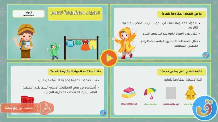 المواد: المواد المقاومة للماء - بوربوينت